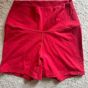CRZ YOGA Butterluxe High Waist Shorts in Red